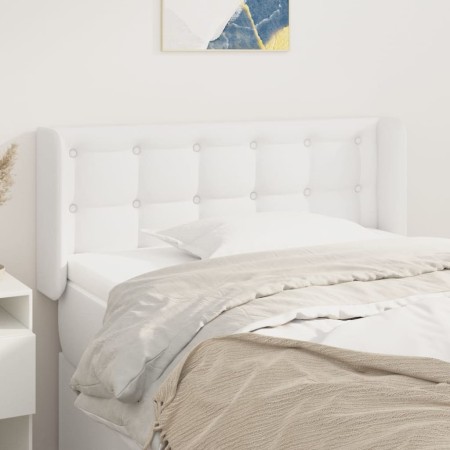 Kopfteil aus weißem Kunstleder, 93 x 16 x 78/88 cm von vidaXL, Kopf- und Fußteile - Ref: Foro24-3118847, Preis: 56,54 €, Raba...