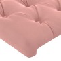 Cabecero de terciopelo rosa 93x16x78/88 cm
