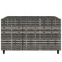 Set de muebles de jardín 4 pzas y cojines ratán sintético gris