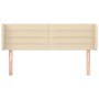 Kopfteil aus cremefarbenem Stoff, 147 x 16 x 78/88 cm von vidaXL, Kopf- und Fußteile - Ref: Foro24-3118911, Preis: 71,93 €, R...