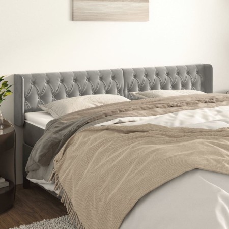Hellgraues Samtkopfteil 203x16x78/88 cm von vidaXL, Kopf- und Fußteile - Ref: Foro24-3119170, Preis: 92,75 €, Rabatt: %