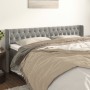 Hellgraues Samtkopfteil 203x16x78/88 cm von vidaXL, Kopf- und Fußteile - Ref: Foro24-3119170, Preis: 92,75 €, Rabatt: %