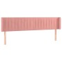 Rosa Samtkopfteil 163x16x78/88 cm von vidaXL, Kopf- und Fußteile - Ref: Foro24-3119065, Preis: 67,02 €, Rabatt: %