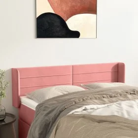 Rosa Samtkopfteil 147x16x78/88 cm von vidaXL, Kopf- und Fußteile - Ref: Foro24-3118961, Preis: 64,57 €, Rabatt: %