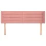 Pink velvet headboard 147x16x78/88 cm by vidaXL, Headboards and footboards - Ref: Foro24-3118961, Price: 65,13 €, Discount: %