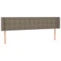 Cabecero de tela gris taupe 183x16x78/88 cm de vidaXL, Cabeceros y pies de cama - Ref: Foro24-3119220, Precio: 88,33 €, Descu...