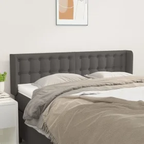 Gray synthetic leather headboard 147x16x78/88 cm by vidaXL, Headboards and footboards - Ref: Foro24-3118862, Price: 60,31 €, ...