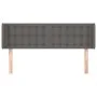 Cabecero de cuero sintético gris 147x16x78/88 cm de vidaXL, Cabeceros y pies de cama - Ref: Foro24-3118862, Precio: 59,98 €, ...