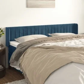 Dunkelblaues Samtkopfteil 203x16x78/88 cm von vidaXL, Kopf- und Fußteile - Ref: Foro24-3119076, Preis: 71,49 €, Rabatt: %