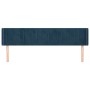 Dunkelblaues Samtkopfteil 203x16x78/88 cm von vidaXL, Kopf- und Fußteile - Ref: Foro24-3119076, Preis: 73,94 €, Rabatt: %