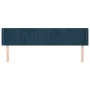 Dunkelblaues Samtkopfteil 203x16x78/88 cm von vidaXL, Kopf- und Fußteile - Ref: Foro24-3119076, Preis: 72,59 €, Rabatt: %