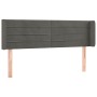 Dark gray velvet headboard 147x16x78/88 cm by vidaXL, Headboards and footboards - Ref: Foro24-3118957, Price: 65,76 €, Discou...