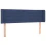 Cabecero de tela azul 147x16x78/88 cm de vidaXL, Cabeceros y pies de cama - Ref: Foro24-3118912, Precio: 66,67 €, Descuento: %