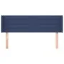 Cabecero de tela azul 147x16x78/88 cm de vidaXL, Cabeceros y pies de cama - Ref: Foro24-3118912, Precio: 66,67 €, Descuento: %