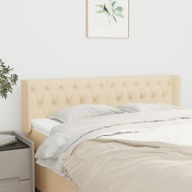 Kopfteil aus cremefarbenem Stoff, 163 x 16 x 78/88 cm von vidaXL, Kopf- und Fußteile - Ref: Foro24-3119115, Preis: 95,72 €, R...