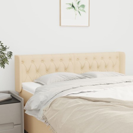 Cream fabric headboard 163x16x78/88 cm by vidaXL, Headboards and footboards - Ref: Foro24-3119115, Price: 95,63 €, Discount: %