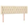 Cabecero de tela color crema 163x16x78/88 cm de vidaXL, Cabeceros y pies de cama - Ref: Foro24-3119115, Precio: 86,67 €, Desc...