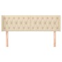 Cabecero de tela color crema 163x16x78/88 cm de vidaXL, Cabeceros y pies de cama - Ref: Foro24-3119115, Precio: 95,63 €, Desc...