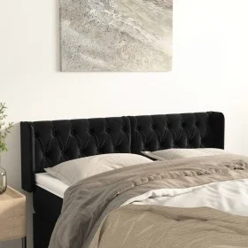 Kopfteil aus schwarzem Samt, 163 x 16 x 78/88 cm von vidaXL, Kopf- und Fußteile - Ref: Foro24-3119160, Preis: 92,60 €, Rabatt: %