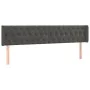 Kopfteil aus dunkelgrauem Samt, 183 x 16 x 78/88 cm von vidaXL, Kopf- und Fußteile - Ref: Foro24-3119165, Preis: 76,97 €, Rab...