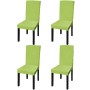 Funda para silla elástica recta 4 unidades verde