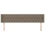 Cabecero de tela gris taupe 203x16x78/88 cm de vidaXL, Cabeceros y pies de cama - Ref: Foro24-3119130, Precio: 95,20 €, Descu...