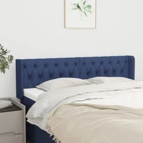 Kopfteil aus blauem Stoff, 163 x 16 x 78/88 cm von vidaXL, Kopf- und Fußteile - Ref: Foro24-3119116, Preis: 80,37 €, Rabatt: %