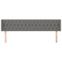 Dark gray fabric headboard 203x16x78/88 cm by vidaXL, Headboards and footboards - Ref: Foro24-3119127, Price: 76,16 €, Discou...