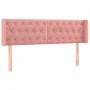 Cabecero de terciopelo rosa 147x16x78/88 cm de vidaXL, Cabeceros y pies de cama - Ref: Foro24-3119157, Precio: 93,75 €, Descu...