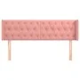 Cabecero de terciopelo rosa 147x16x78/88 cm de vidaXL, Cabeceros y pies de cama - Ref: Foro24-3119157, Precio: 93,75 €, Descu...