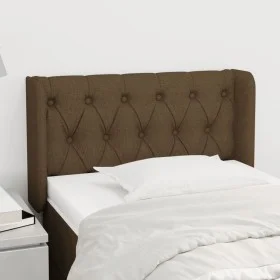 Dark brown fabric headboard 83x16x78/88 cm by vidaXL, Headboards and footboards - Ref: Foro24-3119081, Price: 48,65 €, Discou...