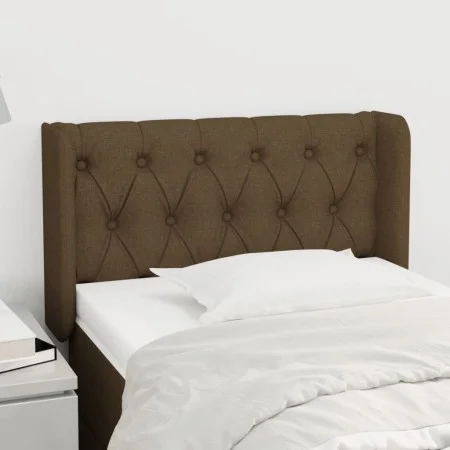Cabecero de tela marrón oscuro 83x16x78/88 cm de vidaXL, Cabeceros y pies de cama - Ref: Foro24-3119081, Precio: 48,65 €, Des...