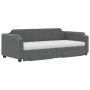 Sofá cama nido con cajones tela gris oscuro 90x200 cm