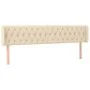 Cabecero de tela color crema 203x16x78/88 cm de vidaXL, Cabeceros y pies de cama - Ref: Foro24-3119131, Precio: 86,06 €, Desc...