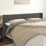Kopfteil aus dunkelgrauem Samt, 203 x 16 x 78/88 cm von vidaXL, Kopf- und Fußteile - Ref: Foro24-3119171, Preis: 84,24 €, Rab...