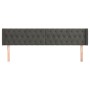 Kopfteil aus dunkelgrauem Samt, 203 x 16 x 78/88 cm von vidaXL, Kopf- und Fußteile - Ref: Foro24-3119171, Preis: 84,24 €, Rab...