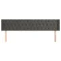 Kopfteil aus dunkelgrauem Samt, 203 x 16 x 78/88 cm von vidaXL, Kopf- und Fußteile - Ref: Foro24-3119171, Preis: 82,04 €, Rab...
