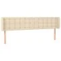 Cabecero de tela color crema 183x16x78/88 cm de vidaXL, Cabeceros y pies de cama - Ref: Foro24-3119221, Precio: 80,45 €, Desc...