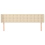Kopfteil aus cremefarbenem Stoff, 183 x 16 x 78/88 cm von vidaXL, Kopf- und Fußteile - Ref: Foro24-3119221, Preis: 82,79 €, R...