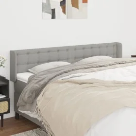 Light gray fabric headboard 183x16x78/88 cm by vidaXL, Headboards and footboards - Ref: Foro24-3119216, Price: 69,07 €, Disco...
