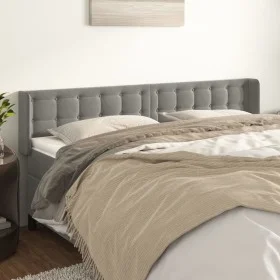 Hellgraues Samtkopfteil 163x16x78/88 cm von vidaXL, Kopf- und Fußteile - Ref: Foro24-3119256, Preis: 80,13 €, Rabatt: %