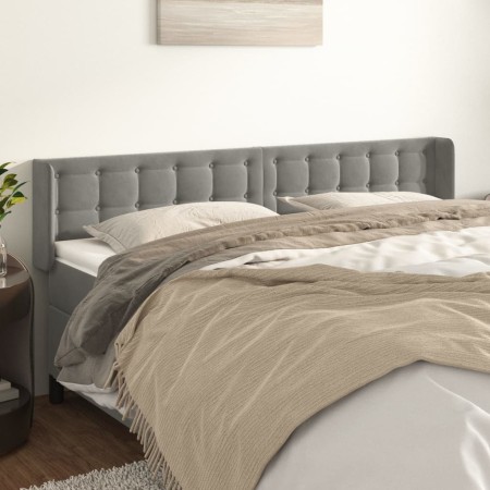 Hellgraues Samtkopfteil 163x16x78/88 cm von vidaXL, Kopf- und Fußteile - Ref: Foro24-3119256, Preis: 83,03 €, Rabatt: %