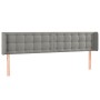 Hellgraues Samtkopfteil 163x16x78/88 cm von vidaXL, Kopf- und Fußteile - Ref: Foro24-3119256, Preis: 83,03 €, Rabatt: %