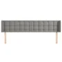 Cabecero de terciopelo gris claro 163x16x78/88 cm de vidaXL, Cabeceros y pies de cama - Ref: Foro24-3119256, Precio: 80,10 €,...