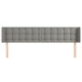 Hellgraues Samtkopfteil 163x16x78/88 cm von vidaXL, Kopf- und Fußteile - Ref: Foro24-3119256, Preis: 83,03 €, Rabatt: %