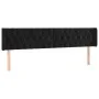 Kopfteil aus schwarzem Samt, 203 x 16 x 78/88 cm von vidaXL, Kopf- und Fußteile - Ref: Foro24-3119172, Preis: 90,11 €, Rabatt: %