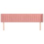 Rosa Samtkopfteil 183x16x78/88 cm von vidaXL, Kopf- und Fußteile - Ref: Foro24-3119071, Preis: 69,61 €, Rabatt: %