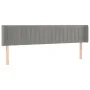 Cabecero de terciopelo gris claro 183x16x78/88 cm de vidaXL, Cabeceros y pies de cama - Ref: Foro24-3119066, Precio: 72,09 €,...