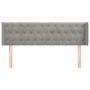 Hellgraues Samtkopfteil 147x16x78/88 cm von vidaXL, Kopf- und Fußteile - Ref: Foro24-3119152, Preis: 76,99 €, Rabatt: %