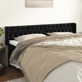 Kopfteil aus schwarzem Samt, 183 x 16 x 78/88 cm von vidaXL, Kopf- und Fußteile - Ref: Foro24-3119166, Preis: 97,10 €, Rabatt: %